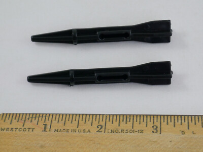 GI Joe Vector Jet Vehicle Parts: Black Missiles / Bombs, 1987 Hasbro GIJoe ARAH