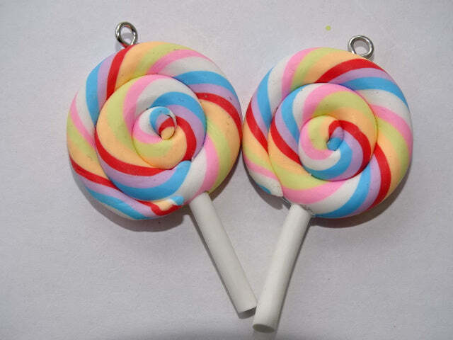 Big Lolly Polyclay Pendant. 'Circus'