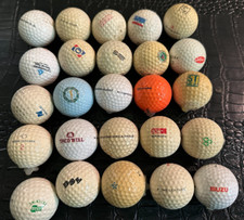 Vintage lot of 25 Logo Golf Balls Brands Advertising Collectible SM1-D