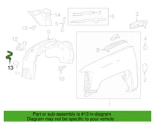 Front Driver Side Wheelhouse Panel Brace - GENUINE GM (22854817)