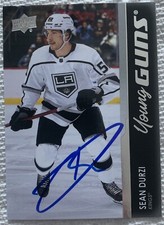SEAN DURZI AUTOGRAPH SIGNED NHL HOCKEY YOUNG GUN ROOKIE CARD ARIZONA COYOTES