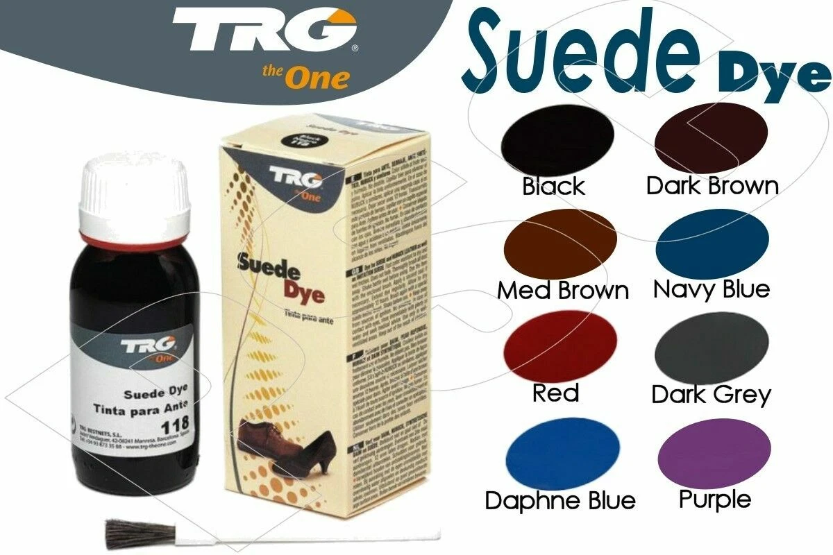 TRG Suede Nubuck Leather Shoe Boot Restore Shine Care DYE Colour