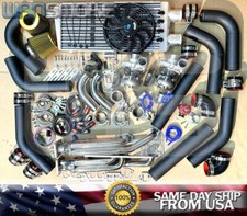 Twin Turbo Charger Kit Tt Black For Dodge Mopar 5.2 5.9 Challenger Charger Ram