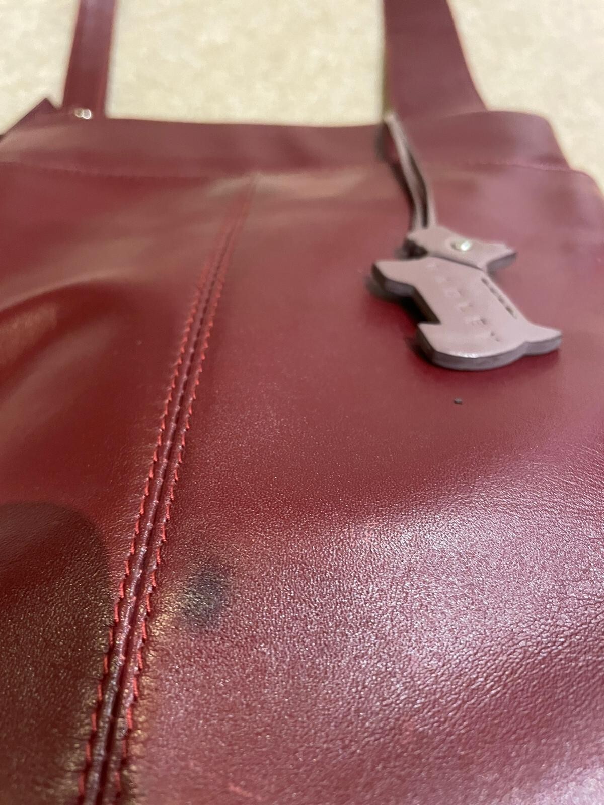 Radley Crossbody Bag. "Pockets" Collection. Red/Burgundy. Leather. Pre