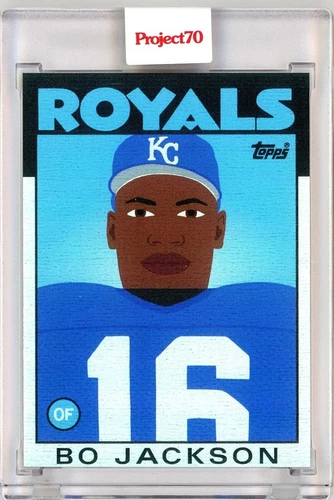 2021 TOPPS PROJECT 70 - BO JACKSON BY KEITH SHORE - RAINBOW FOIL 42/70 #234