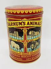 Vintage 1979 Nabisco Barnum's Animal Crackers Tin Can Replica of 1914 Design