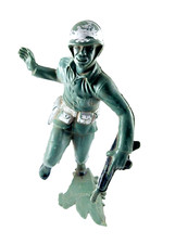 Figura Plástica Soldado Americano Ejército de Estados Unidos Años 60 De Colección Argentina Juguete Jugal 5"
