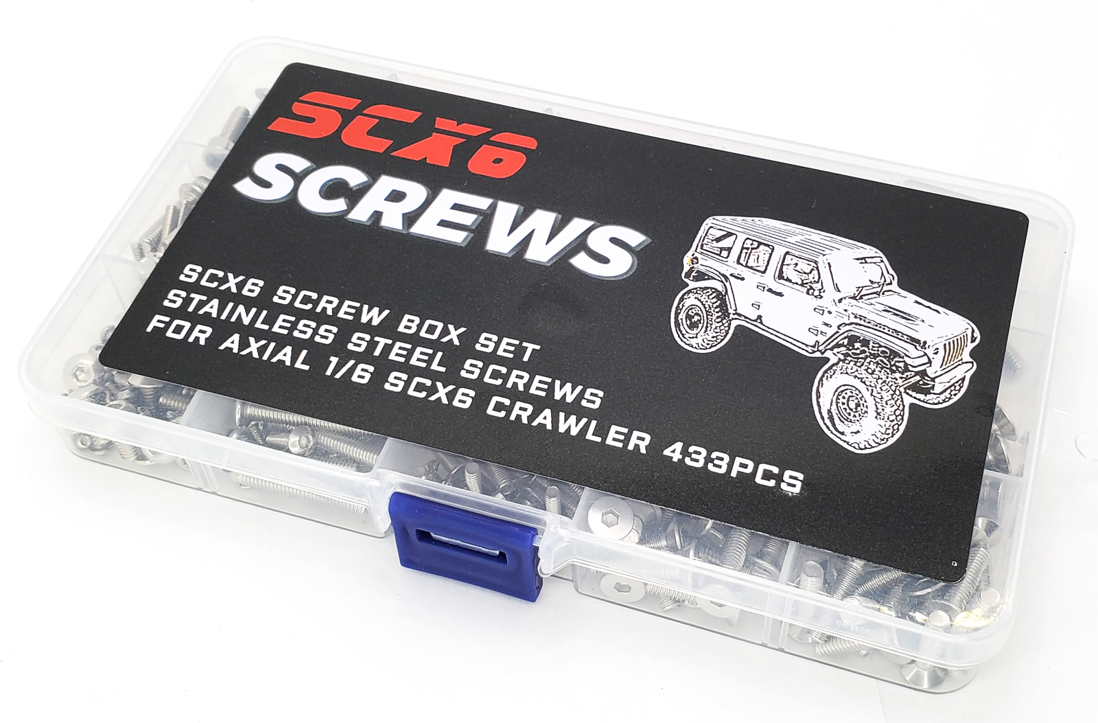 NEW NHX Stainless Steel Screw Box 433Pcs For 1/6  Axial SCX6 FREE US SHIP