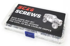 NEW NHX RC Stainless Steel Screw Box 433Pcs For 1/6 Axial SCX6