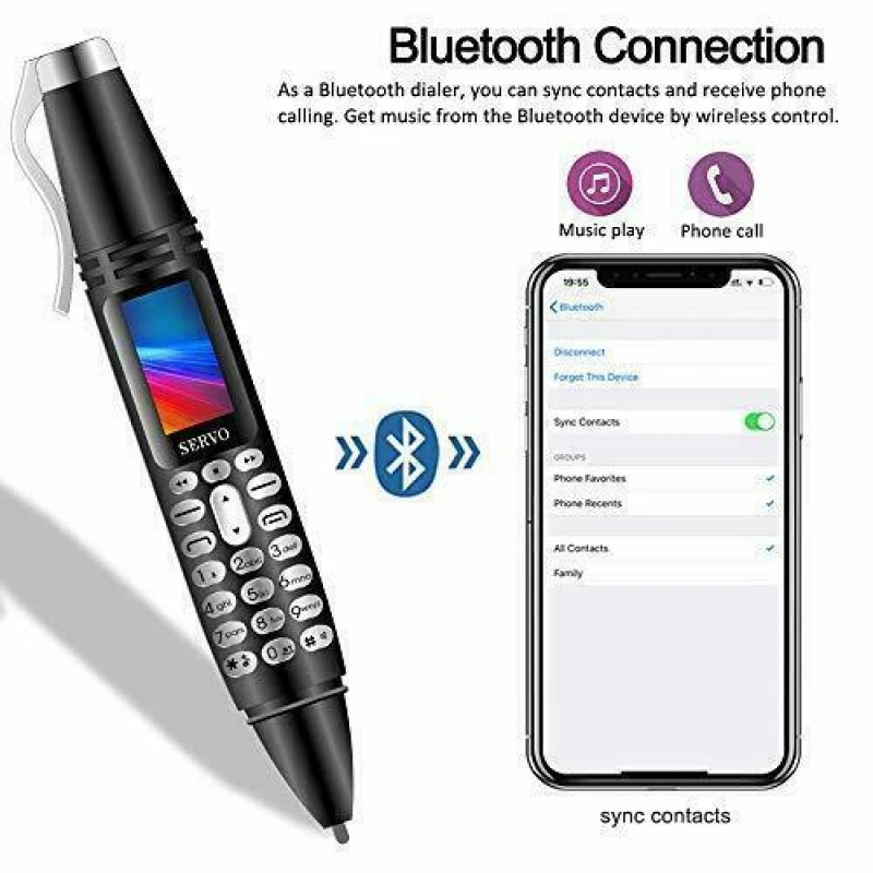Tragbar Mini Handy Stift Stil Bluetooth Dialer 0,96in Tiny Screen Mobiltelefon - Bild 4 von 4