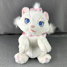Disney Parks Babies Marie Plush 10 Aristocats White Cat Kitten Pink Bow Stuffed