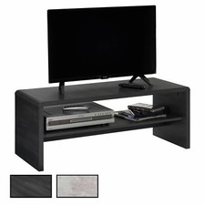 Table basse de salon rectangulaire 100 cm ou meuble TV avec étagère en mélaminé