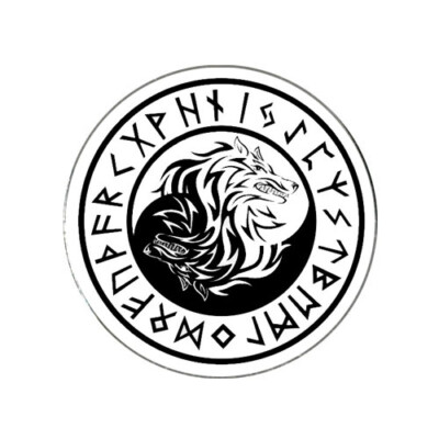 Fenrir Norse Wolf Runes Golf Ball Marker Novelty Gift