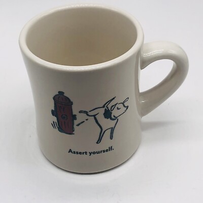 Bad Dog Wisdom Mug Assert Yourself Lifting Leg Pee 10 oz Diner Heavy M Ware Cup