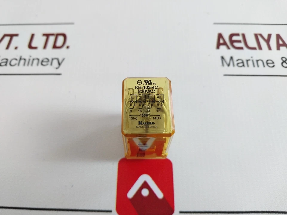 Lot of 7X Kun Hung/Koino Electric KH-103-4C Miniature Power Relay 230VAC - Image 2 of 4