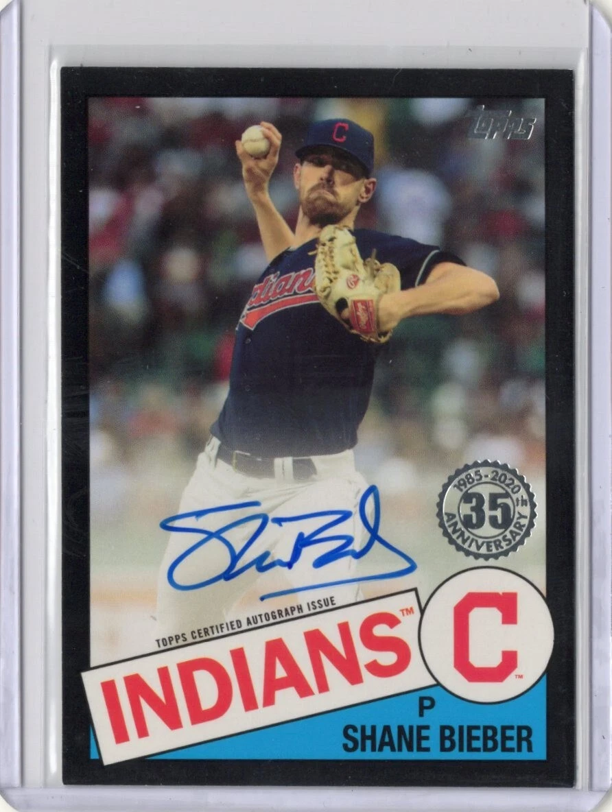 Shane Bieber trading card