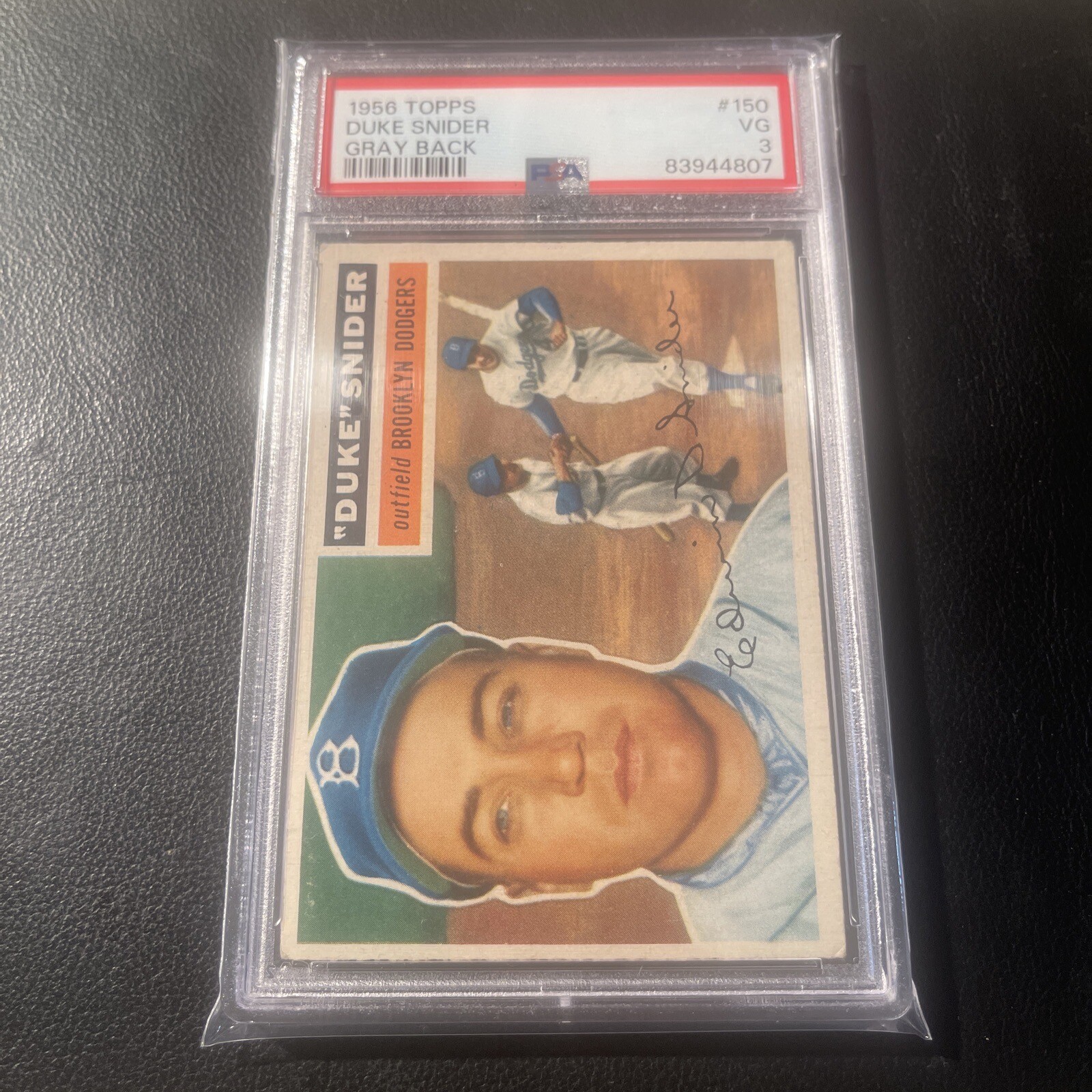 1956 Topps #150 Duke Snider Brooklyn Dodgers Gray Back PSA 3 HOF