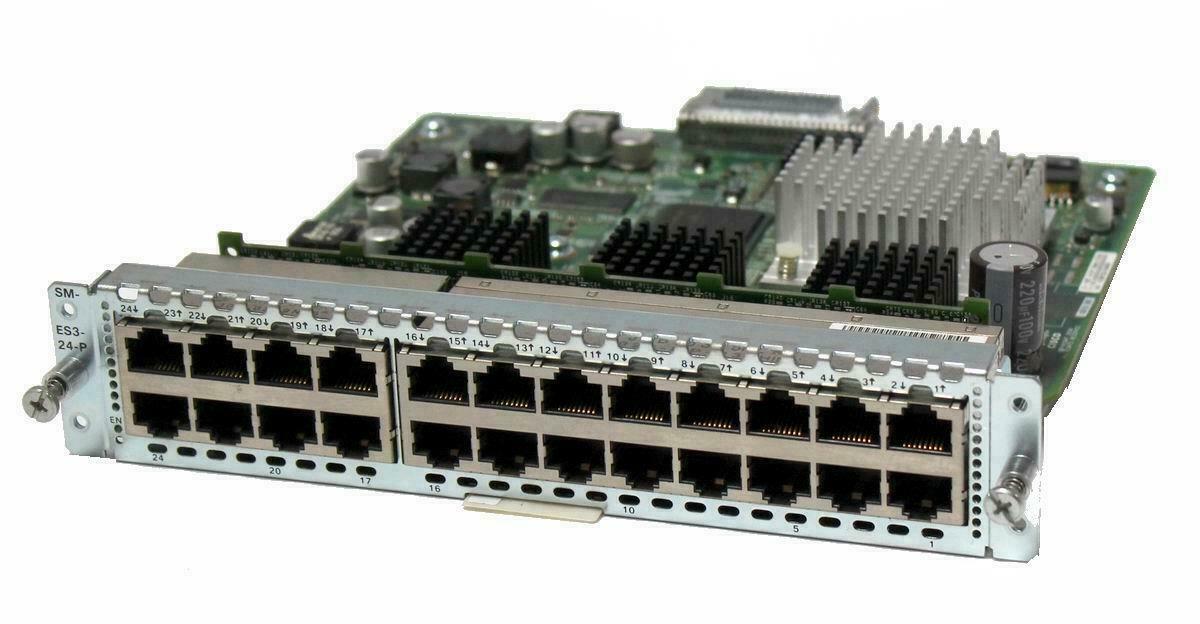 Cisco SM-ES3G-24-P 24 Port Gigabit PoE+ L2/L3 Enhanced Ethernet