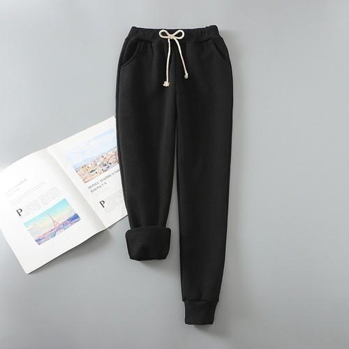 Women Fleece Lined Trousers Pants Sport Trackpants Solid Loose Casual Thick - Picture 6 of 21