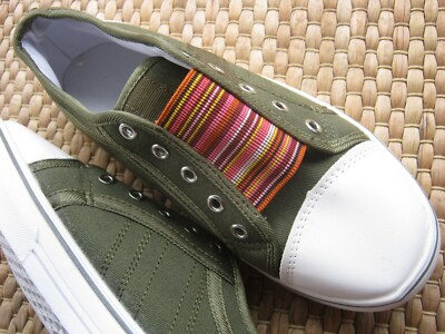 Sneaker, Turnschuhe Stoff Gr. 37 olivgrün neu, Damen