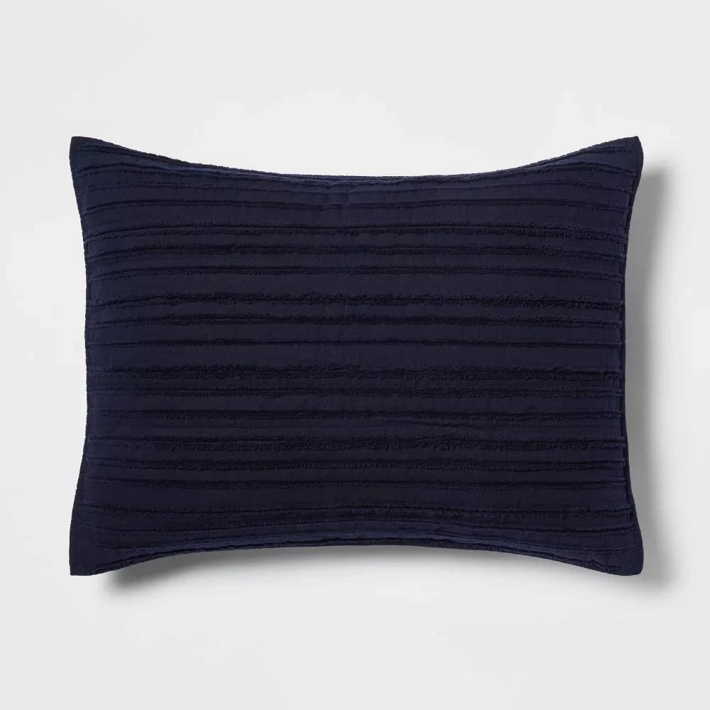 Navy blue best sale standard pillow shams