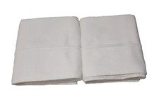 2 White Flannel Pillowcases By Members Mark Standard 22 X 30