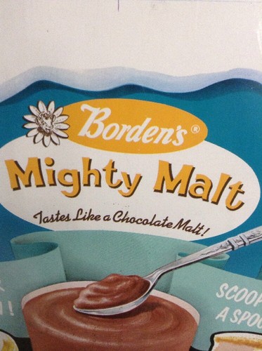 Vintage Borden's Mighty Malt Store Display Schild unbenutzt Factory Proof Milk Dairy - Bild 9 von 10