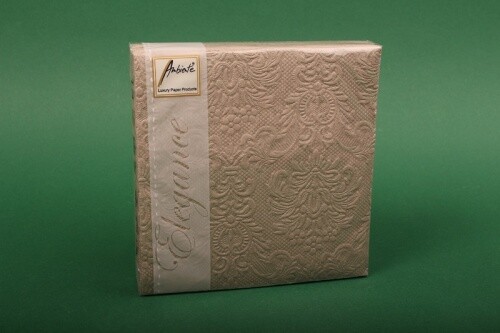 "Servietten \"Elegance Taupe\" 25X25 Cm Ambiente Tischdekoration Festlich Xmas"-image