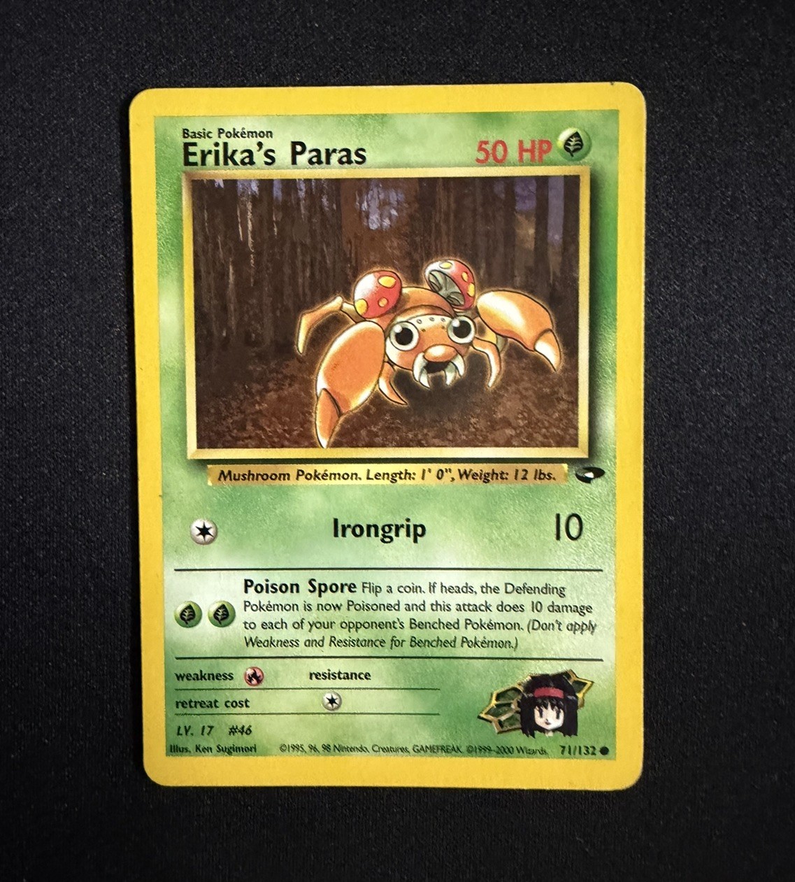 Erika's Paras 71/132 Gym Challenge Pokémon Card