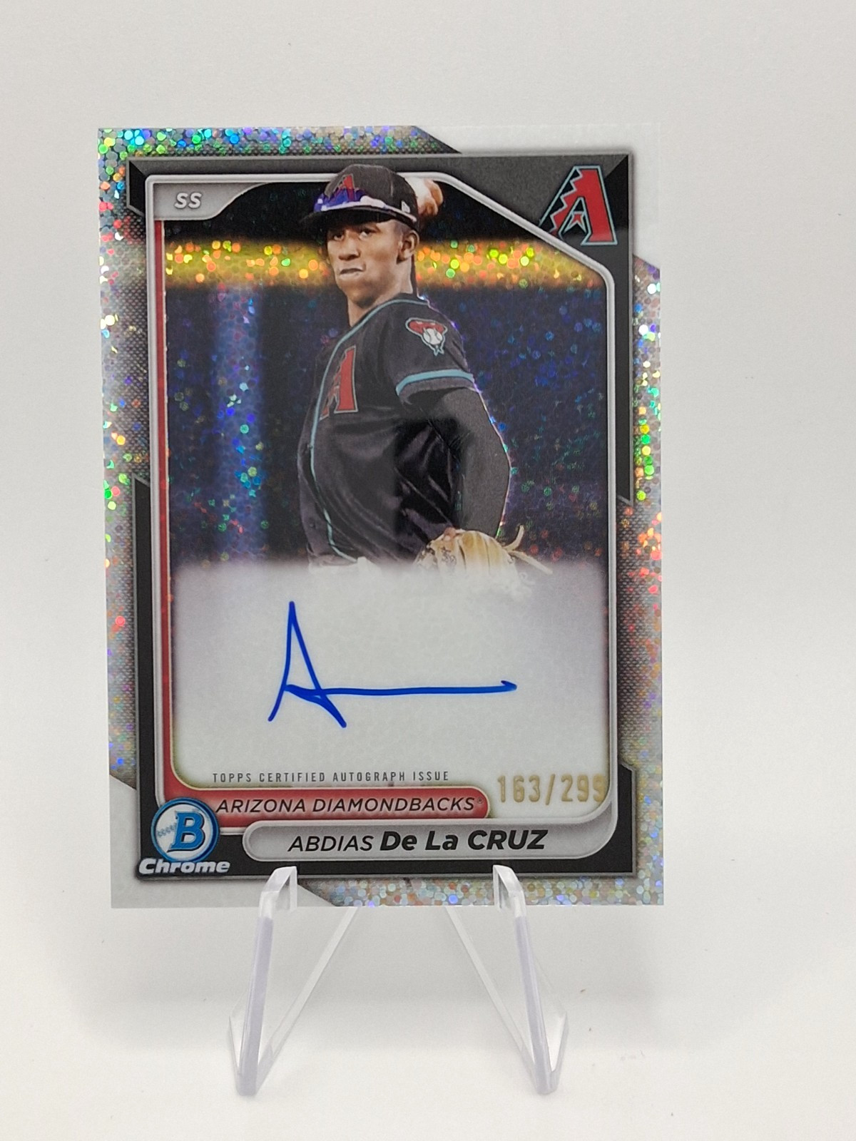 2024 Bowman Chrome Speckle Refractor #CPA-ADL Abdias De La Cruz AUTO /299