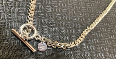 Beams Heart Chain Necklace Toggle Clasp Adjustable Iron Casual Jewelry Used