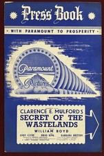 SECRET OF THE WASTELANDS PRESSBOOK 1941 HOPALONG CASSIDY WILLIAM BOYD