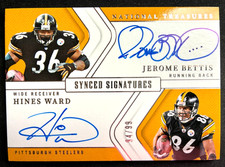 2024 NT Synced Sigs Jerome Bettis & Hines Ward Dual On Card Autograph #94/99