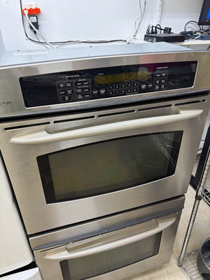 GE Profile Double Electric Convection Built-In Wall Oven, Stainless Silver