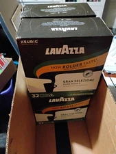 4 Box Of Lavazza Gran Selezione Dark Roast Coffee K Cups 32 Count Arabica Pods!!