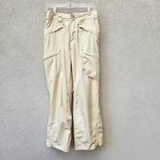 BURTON Women's Ski Pants Extra Small Cream Embroidered Snowboard Outdoors