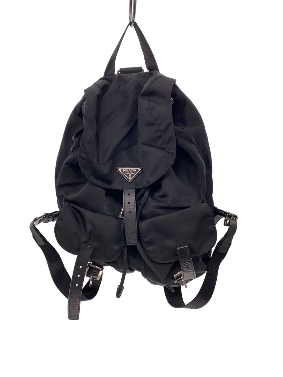 PRADA Backpack BLK Solid Re Nylon Backpack Medium - image 1