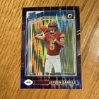 2024 Donruss  Optic - Rated Rookie Jayden Daniels #248 Purple Shock Prizm (RC)