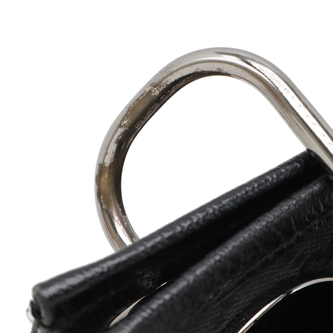 Gucci GG Canvas Shoulder Bag Black Leather Silver Hardware Used thumbnail 5