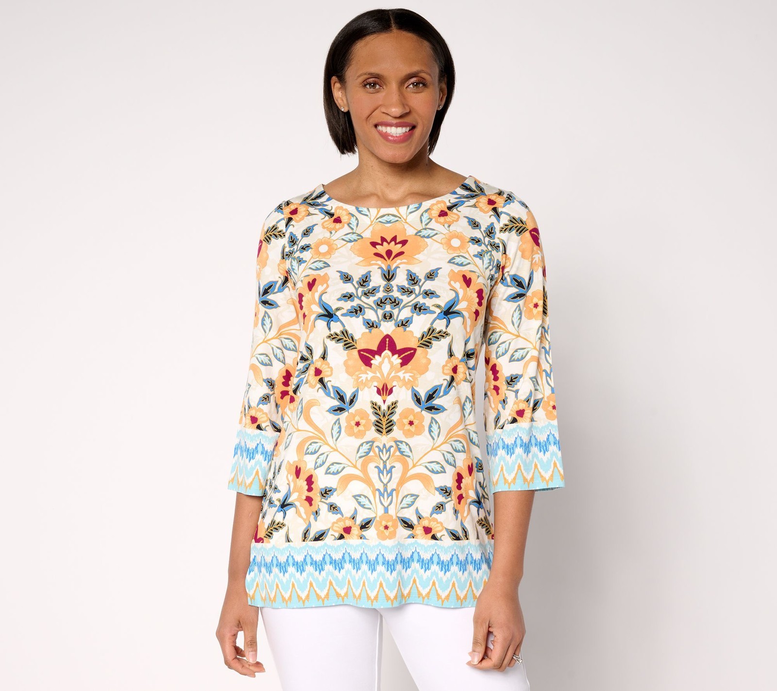 Bless My Sole Women's Top Plus Sz 1X Belle Boho by Kim Multi-colored A683577