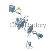 06K121011B 2015-2018 For VW GOLF JETTA PASSAT 2.0 3pcs OEM Water Pump Connector