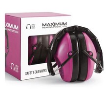 Pro For Sho Safety Ear Muffs Maximum Hearing Protection Highest NRR 34 DB-Pink
