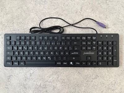 Perixx Tastatur PERIBOARD-117 PS2 PS/2 Tastatur Black Schwarz