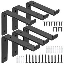 6 Pack 8 inch Shelf Bracket Heavy Duty for 7.25 Inch Board DIY Floating