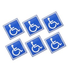 6 Sheets Parking Sign for Disabled Wheelchair Access Car Disability Signs