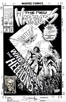 DARICK ROBERTSON - The New Warriors Original Board # 31 Cover
