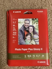 CanonInk pp-201 Photo Paper Plus Glossy II 5" x 7" 20 Sheets