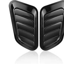 1 Pair Universal Car Hood Vent Louver Scoop Cover Air Flow Intake, Type 2