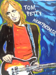 MUSIC Singer  TOM PETTY  Abstract  Painting ART  8X10