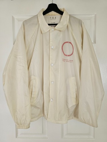 Official Kendrick Lamar DAMN. Tour 2017 TDE Coach Jacket - White - XL - Rare 